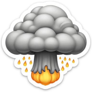 Mushroom cloud sticker