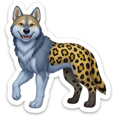 Dingo-Shiba Inu-Husky-Hyena-Jaguar-hybrid,  full body sticker