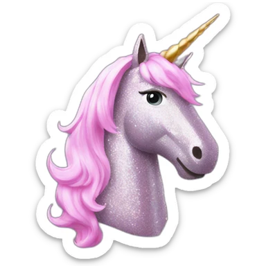 Magic unicorn farine glitter sticker