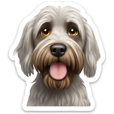 Witehaired pointing griffon dog sticker