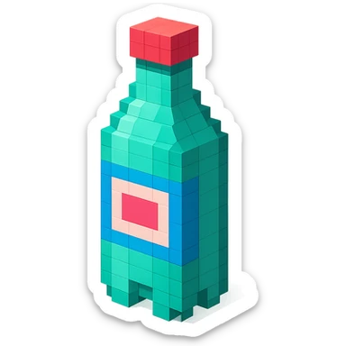 Borjomi bottle with a matte finish sticker