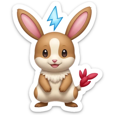 Plusle-Minun-Buneary-Bunnelby-fusion sticker