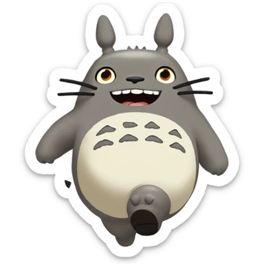 totoro runing sticker