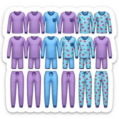 Pajama, different pattern sticker
