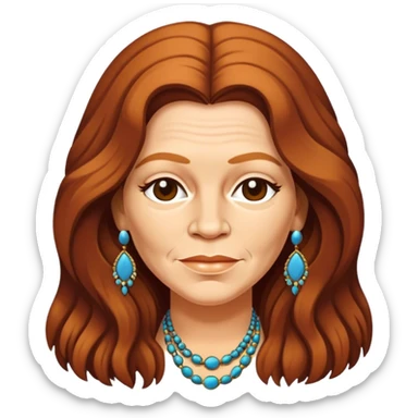 a portrait of janis joplin sticker