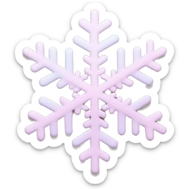 pastel pink snowflake  sticker