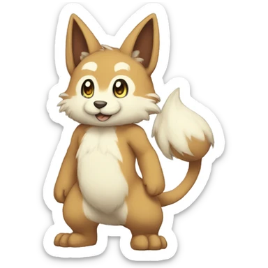 Anthro Sona Fakemon Full Body sticker