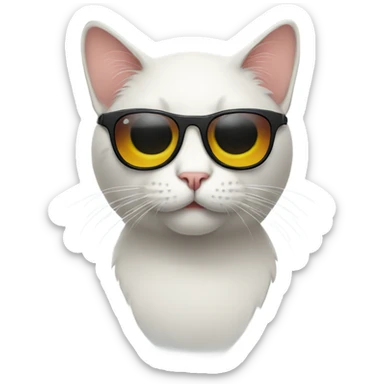 Cat with sunglasses sticker