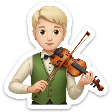 cricket, vest, violin sticker