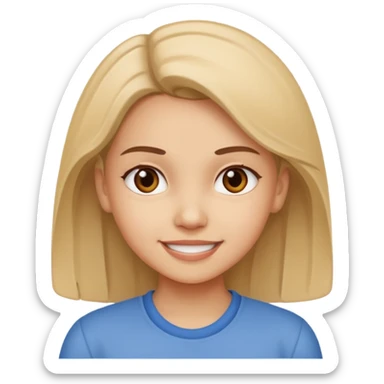 Responsibility for one's decisions and determination in the image of a smiling girl sticker