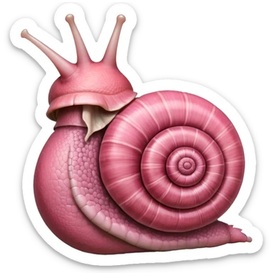 snail with "anatomical heart" as shell sticker