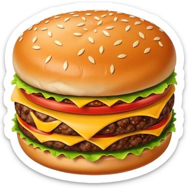 plain ground beef hamburger patty sticker