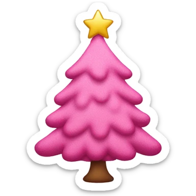 Pink Christmas tree  sticker