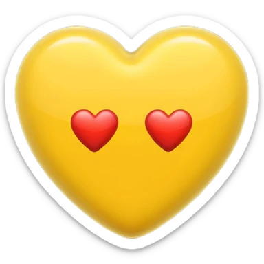 yellow heart with a pill sticker
