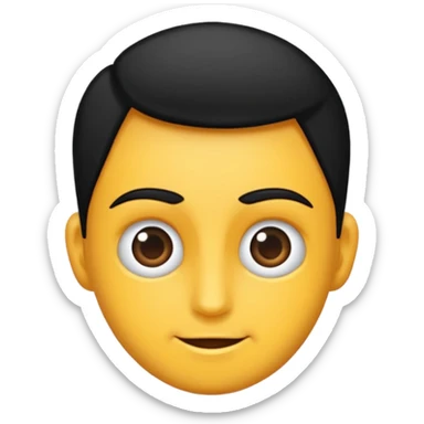 Saçı siyah ve uzun olan bir erkek çiz sticker