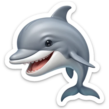 laughing dolphin sticker