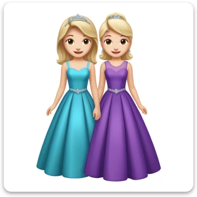 girls in a prom sticker