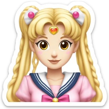 Sailor moon rosado sticker