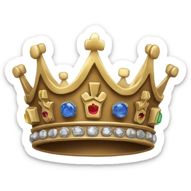 a king's crown with "Admin" written on it. sticker