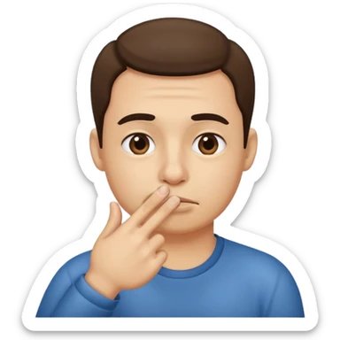 Thumb picking nose sticker