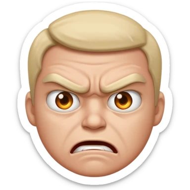 Angry but can't express anger just staring sticker