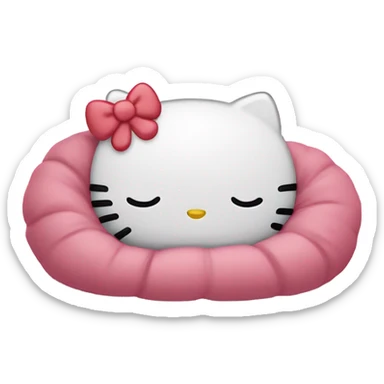 Hello kitty sleeping  sticker