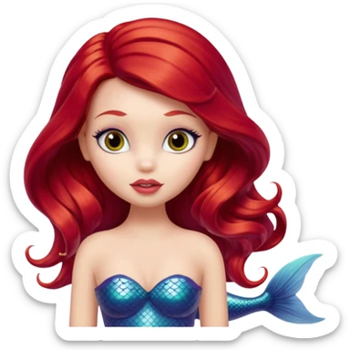 Ariel the mermaid made into a bratz doll sticker