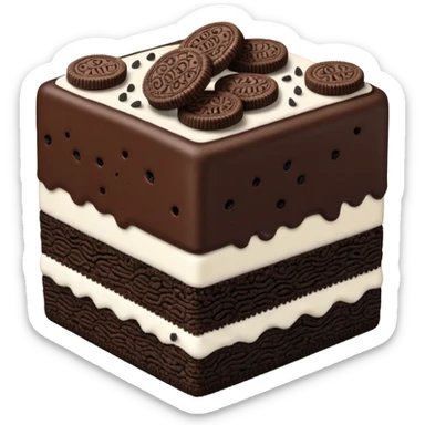 oreo cake squar shape sticker