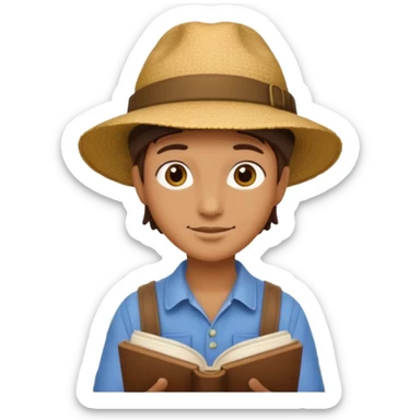 gardener with book sticker