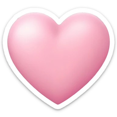 soft pink heart sticker