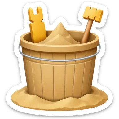 sand castle, Bucket-shaped castle sticker