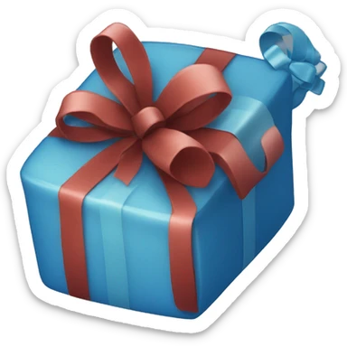 blue christmas present sticker