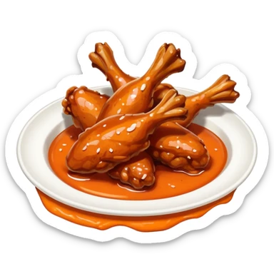 chicken wings buffalo sticker