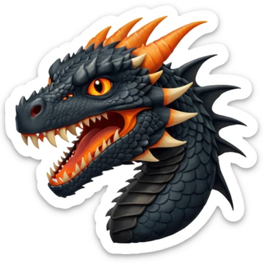 Drogon  from Games of throne character face only younger sticker