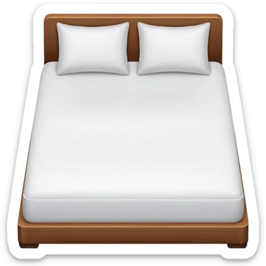 white bed topview sticker
