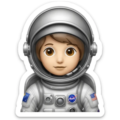 sparrow with astronaut suit sticker