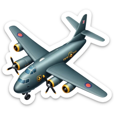 bomber plane sticker