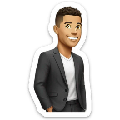 Ronaldo sur la tour effeil  sticker