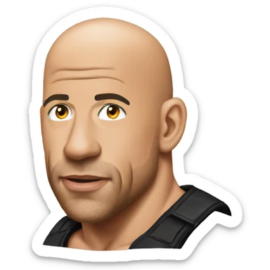 VIN diesel earring barbecue  sticker