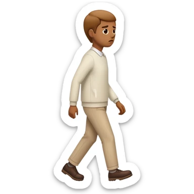 Someone walking away irritated  sticker
