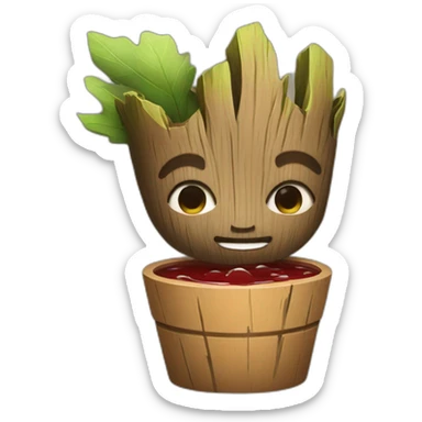 groot drink a slap sticker