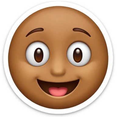 Cute emoji brown sticker
