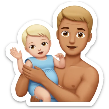 Man slapping woman baby sticker