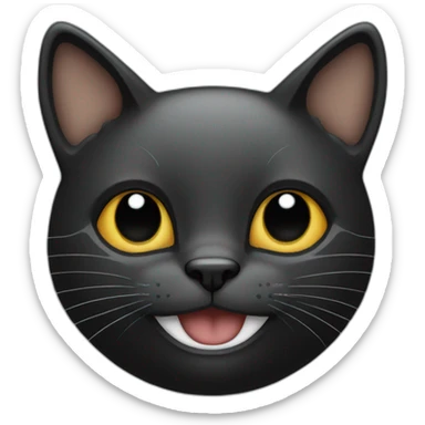 cat-black-smile sticker