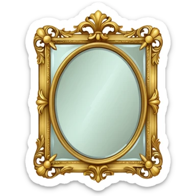 old mirror sticker