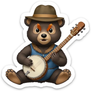 black bear musician sticker
