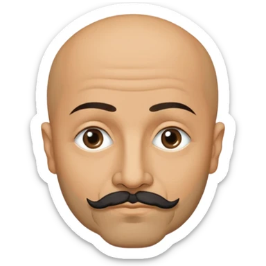 a hand drawn black outline portrait of philosopher Montaigne with similar-sized eyes based a famous portrait of him sticker