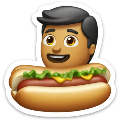 Mayo on hotdog  sticker