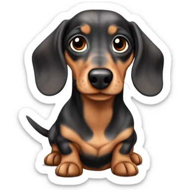 Tan merle mini dachshund sticker