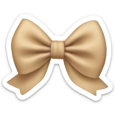 beige bow sticker